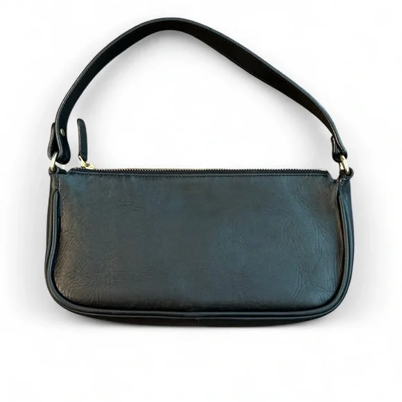 BY FAR Rachel Black Leather Shoulder Bag Y2K ‘90s - Picture 3 of 4